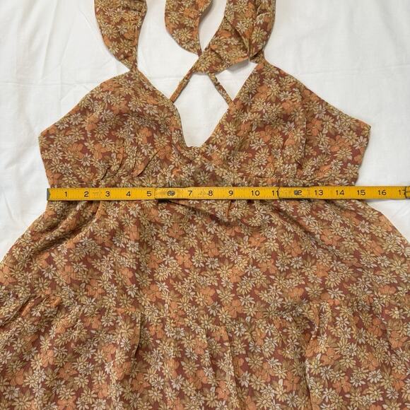 Madewell‎ Georgette Ruffle Sleeve Tiered Midi Dress Daisy Meadow Size 8 Floral - Picture 14 of 16